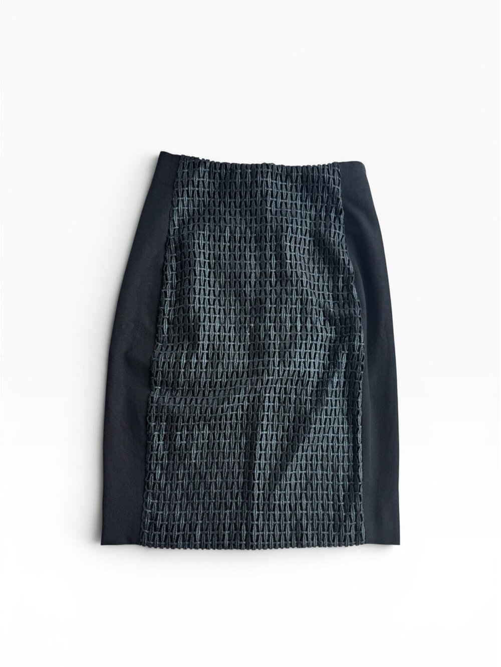 Roland Mouret x Banana Republic Black Basketweave Textured Pencil Skirt Size 0